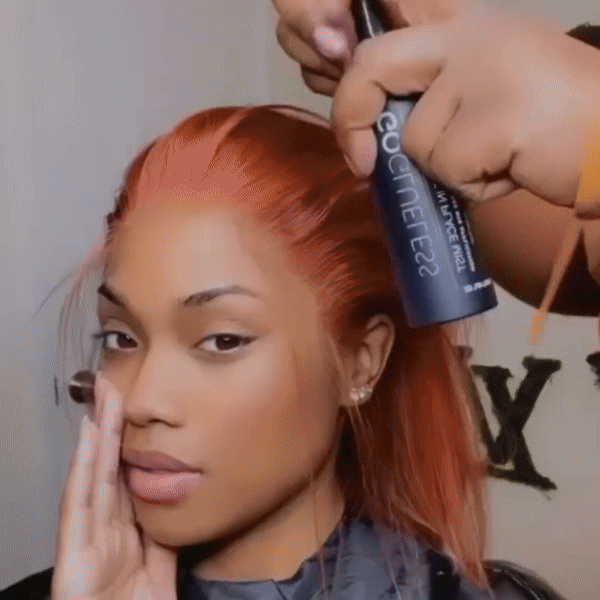 No-residue glueless foam styling mousse for wig application